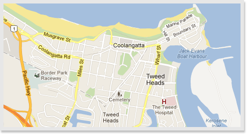 Tweed Heads Map